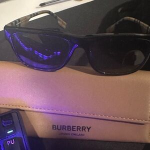 Burberry Black and checkered Sunglasses